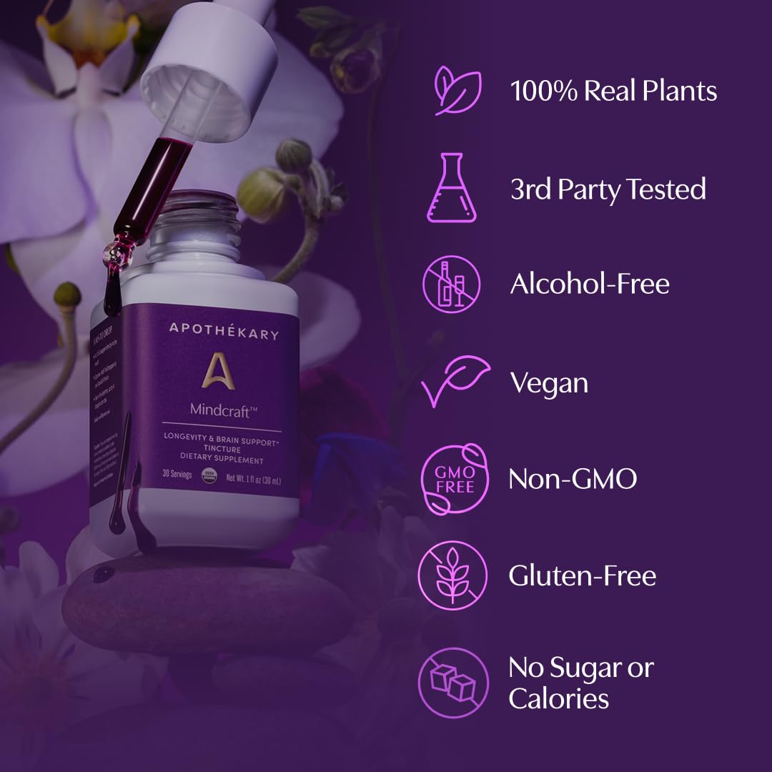 Apothékary Mindcraft: Focus, Cognition & Longevity Drops with Lion’s Mane & Cordyceps