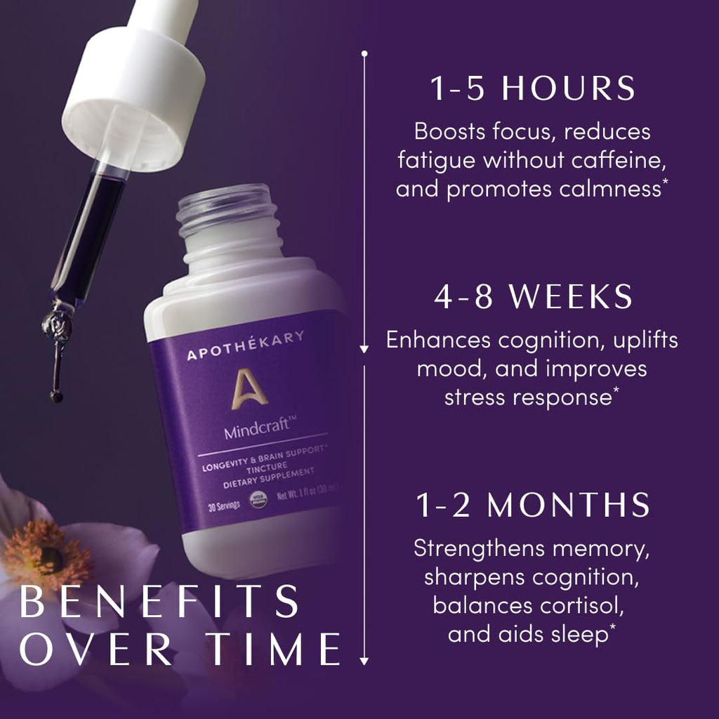 Apothékary Mindcraft: Organic Focus Drops with Lion's Mane & Cordyceps