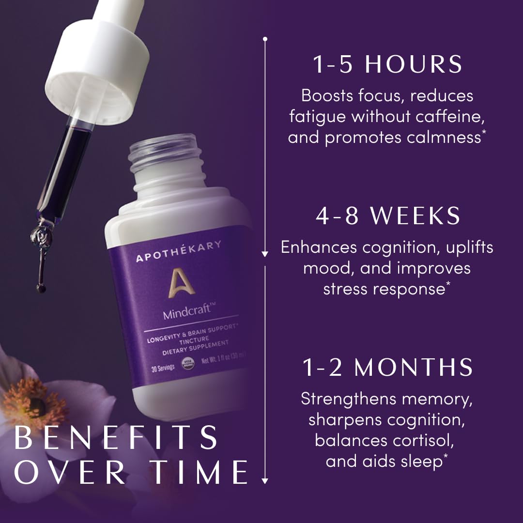 Apothékary Mindcraft: Organic Focus Drops with Lion's Mane & Cordyceps