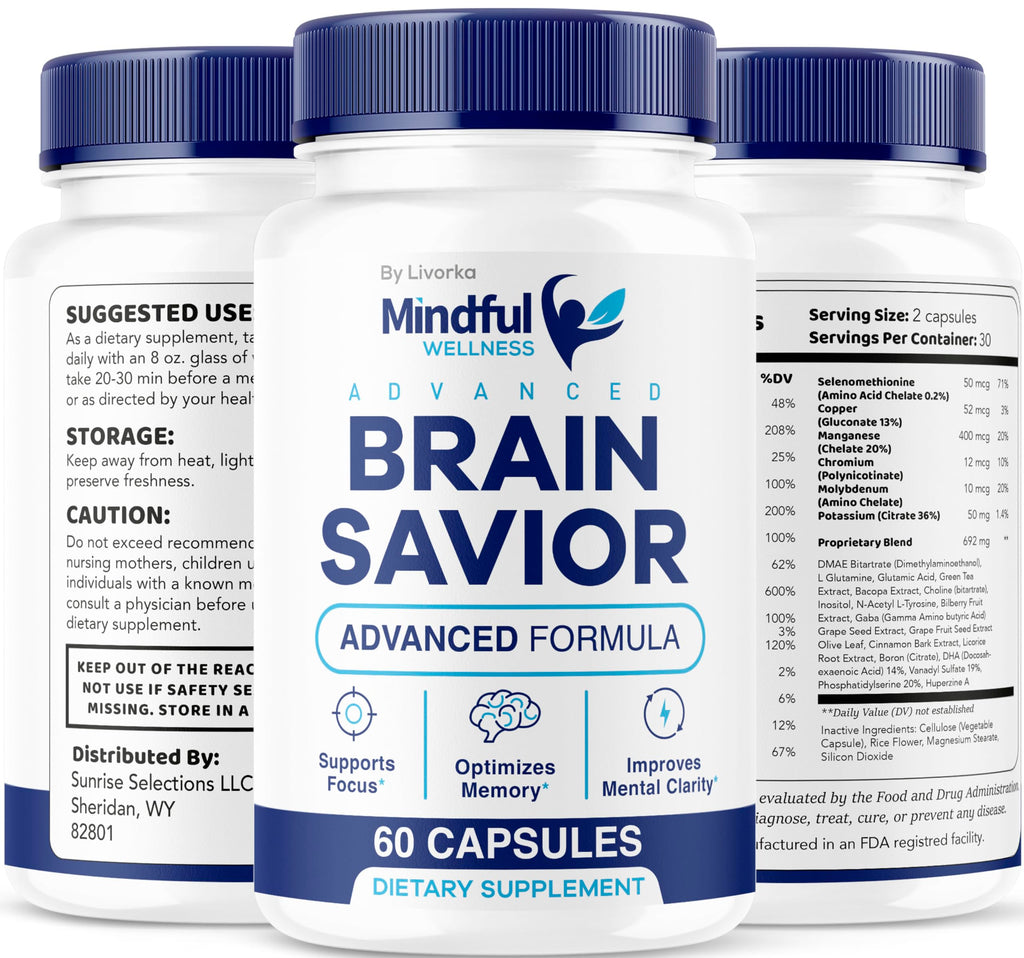 (2 Pack) Mindful Wellness Advanced Brain Savior Capsules | Official Mindful Wellness Supplement