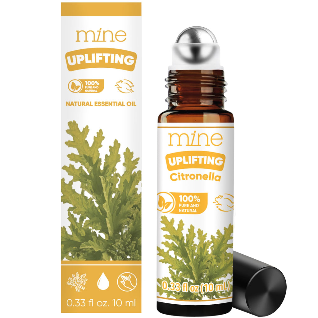 Mine Citronella Oil Roll On – 100% Natural Citronella Essential Oil for Skin, Roller for Outdoor Camping, Hiking, Picnics, Travel