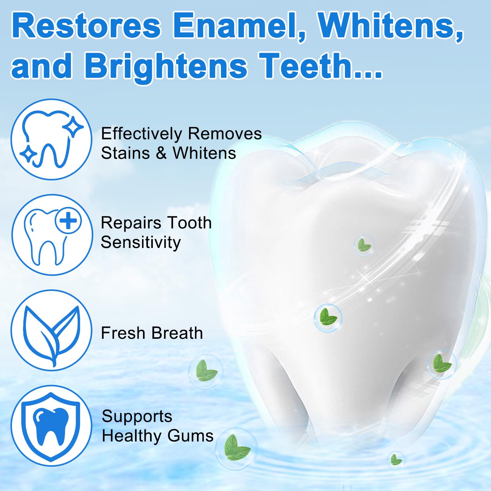 9.9% Hydroxyapatite Toothpaste – 4.23 oz Nano Hydroxyapatite for Enamel Protection & Strengthening, Gentle Mint