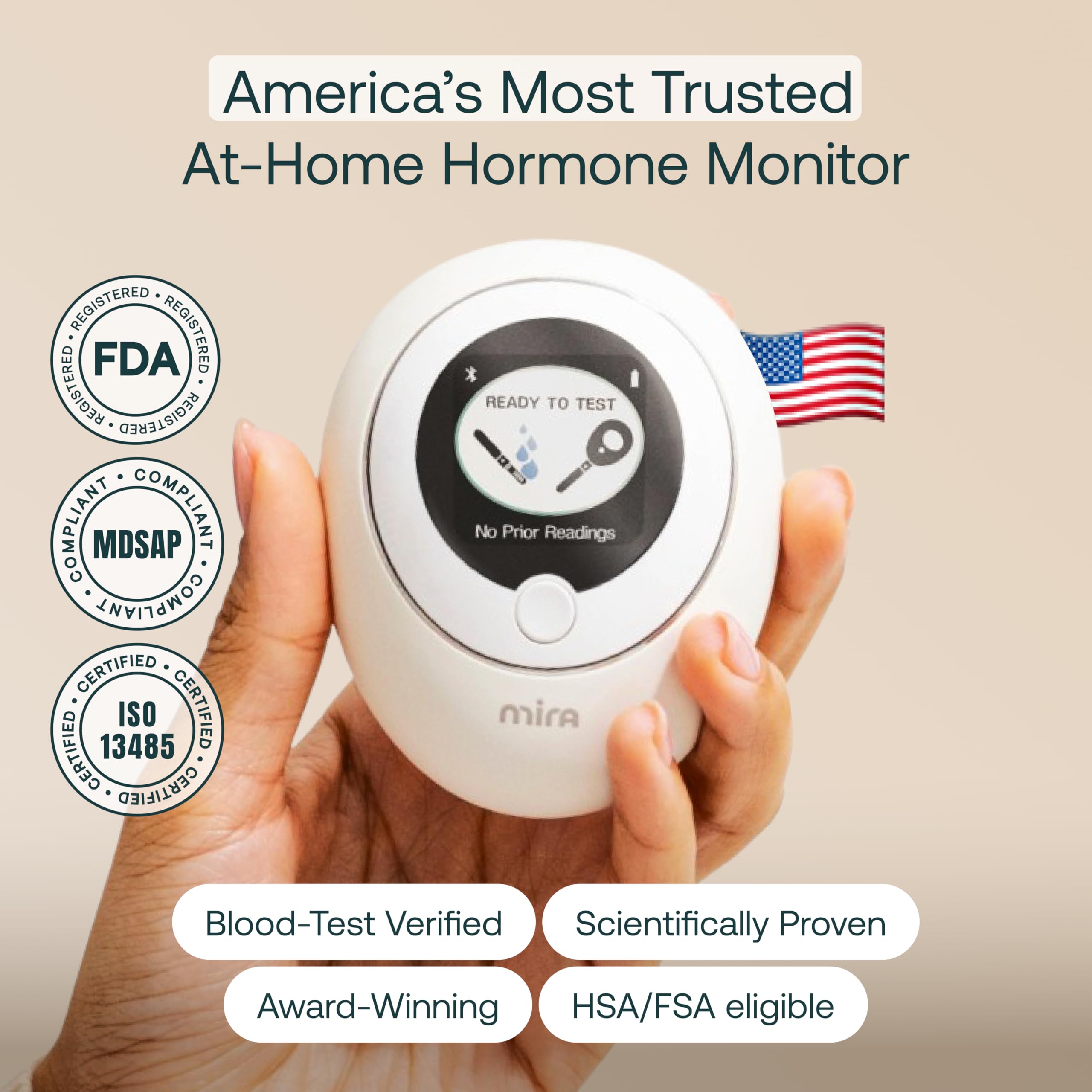 Mira Max Fertility Monitor & Ovulation Kit – At-Home LH, E3G & PdG Tracker (7x More Accurate)