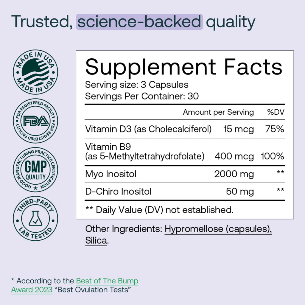 MIRA PCOS Supplement - Myo-Inositol 40:1 for Hormonal Balance | 90 Capsules