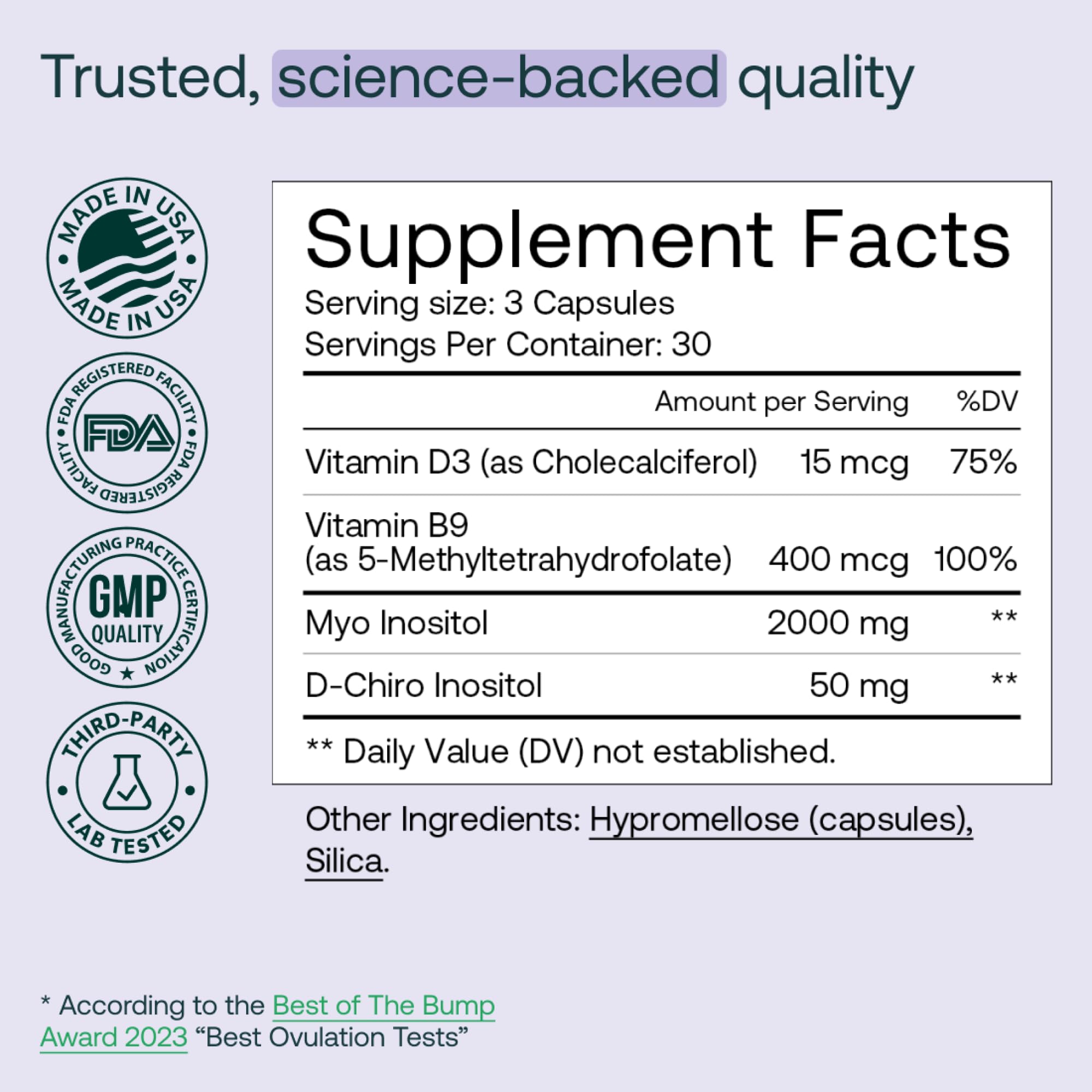MIRA PCOS Supplement - Myo-Inositol 40:1 for Hormonal Balance | 90 Capsules