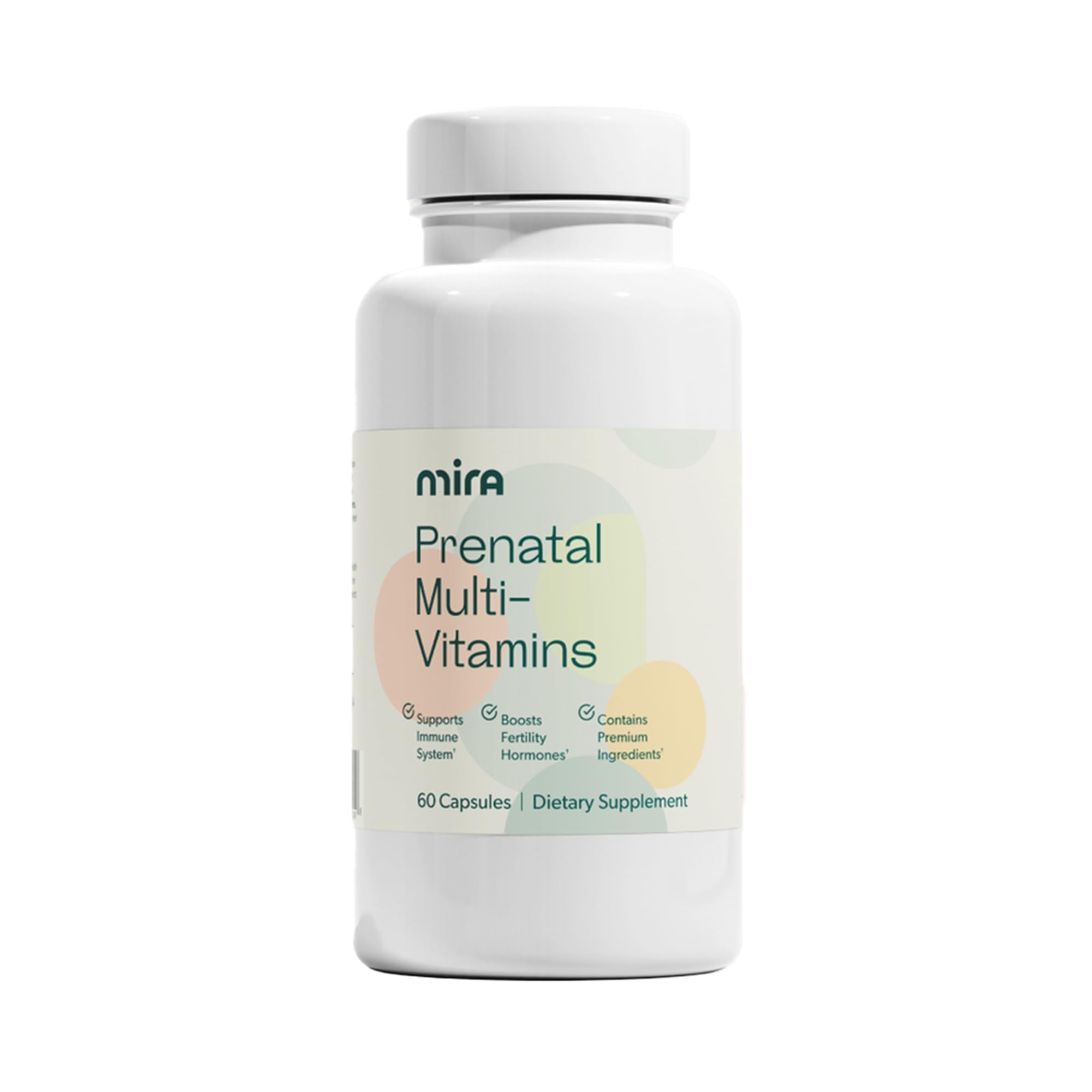 MIRA Prenatal Multivitamins for Women – Folate & Choline | 60 Capsules (30 Servings) | 1 Pack