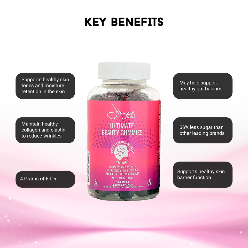 Miracle Elixir Collection: Joyce Giraud Ultimate Beauty Gummies - 90 Gummies (30-Day Supply)