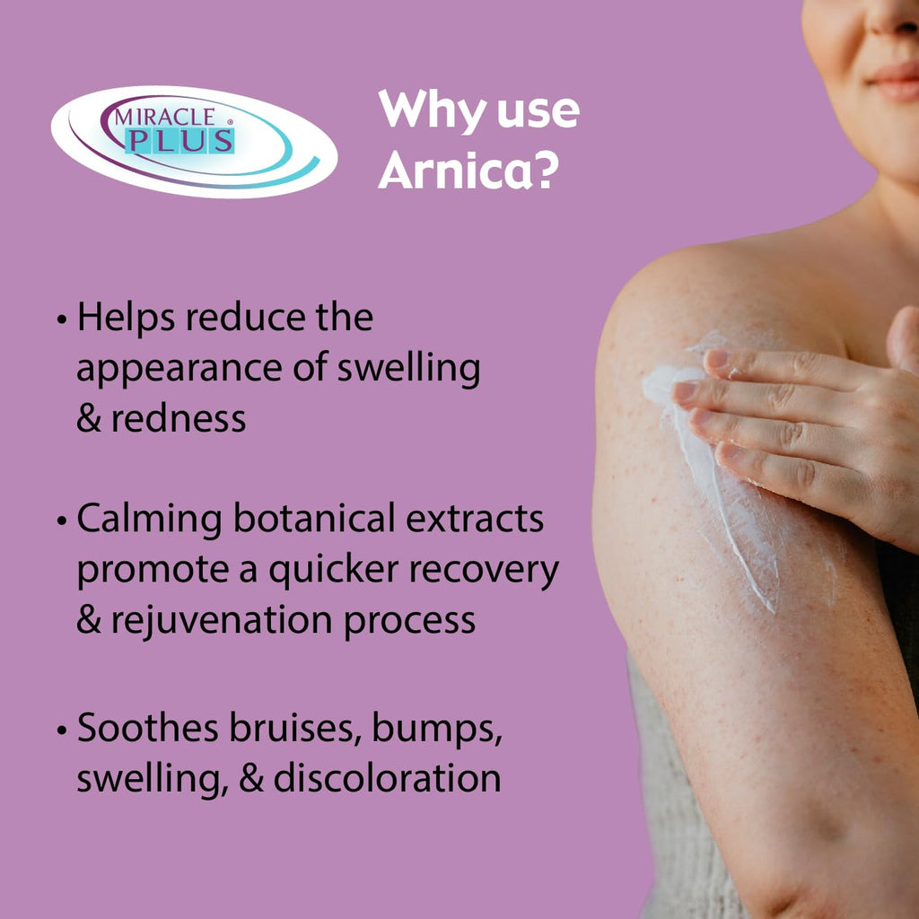 Miracle Plus Arnica Cream Extra Strength – Bruise Relief Lotion (2-Pack)