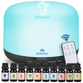 Miserwe 500ML Essential Oil Diffuser | Adjustable Mist, 4 Timer Settings, Auto Shut-Off