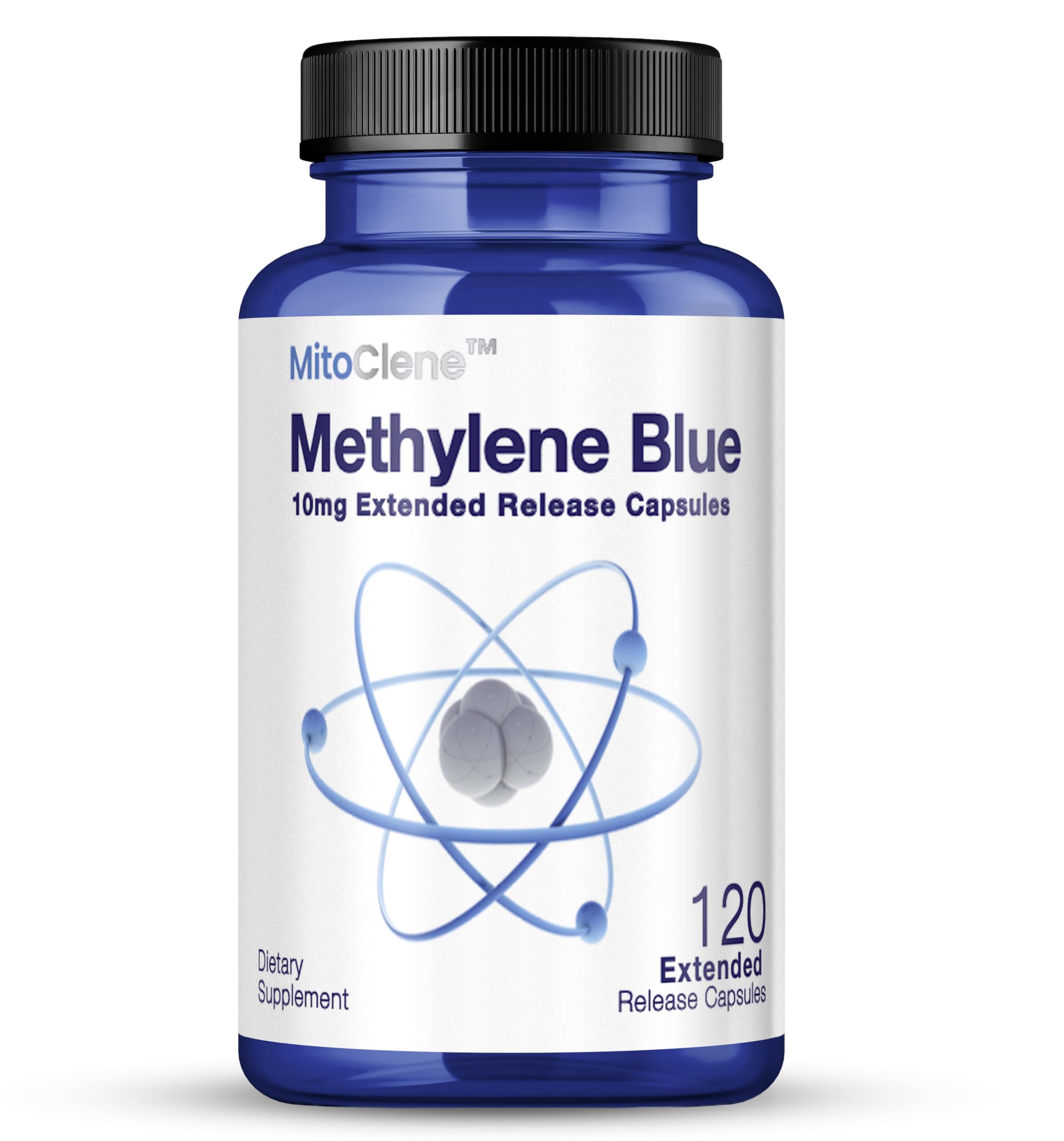 MitoClene 10mg Methylene Blue Capsules – Extended Release, 120 Count, Vitamin C & Zinc Picolinate