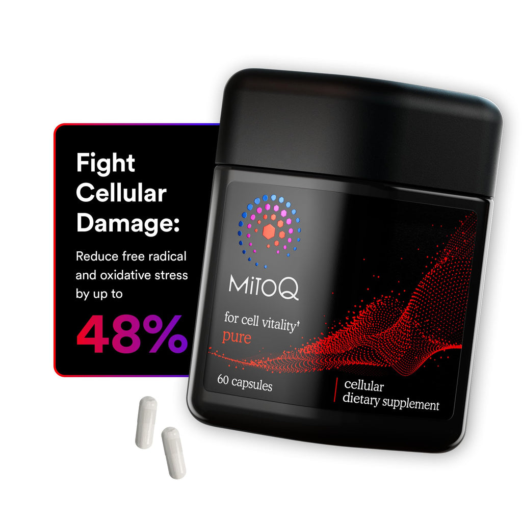 MitoQ Pure Advanced Mitochondria Supplement | Superior Bioavailability for Healthy Aging, Energy, Heart Health & Mobility