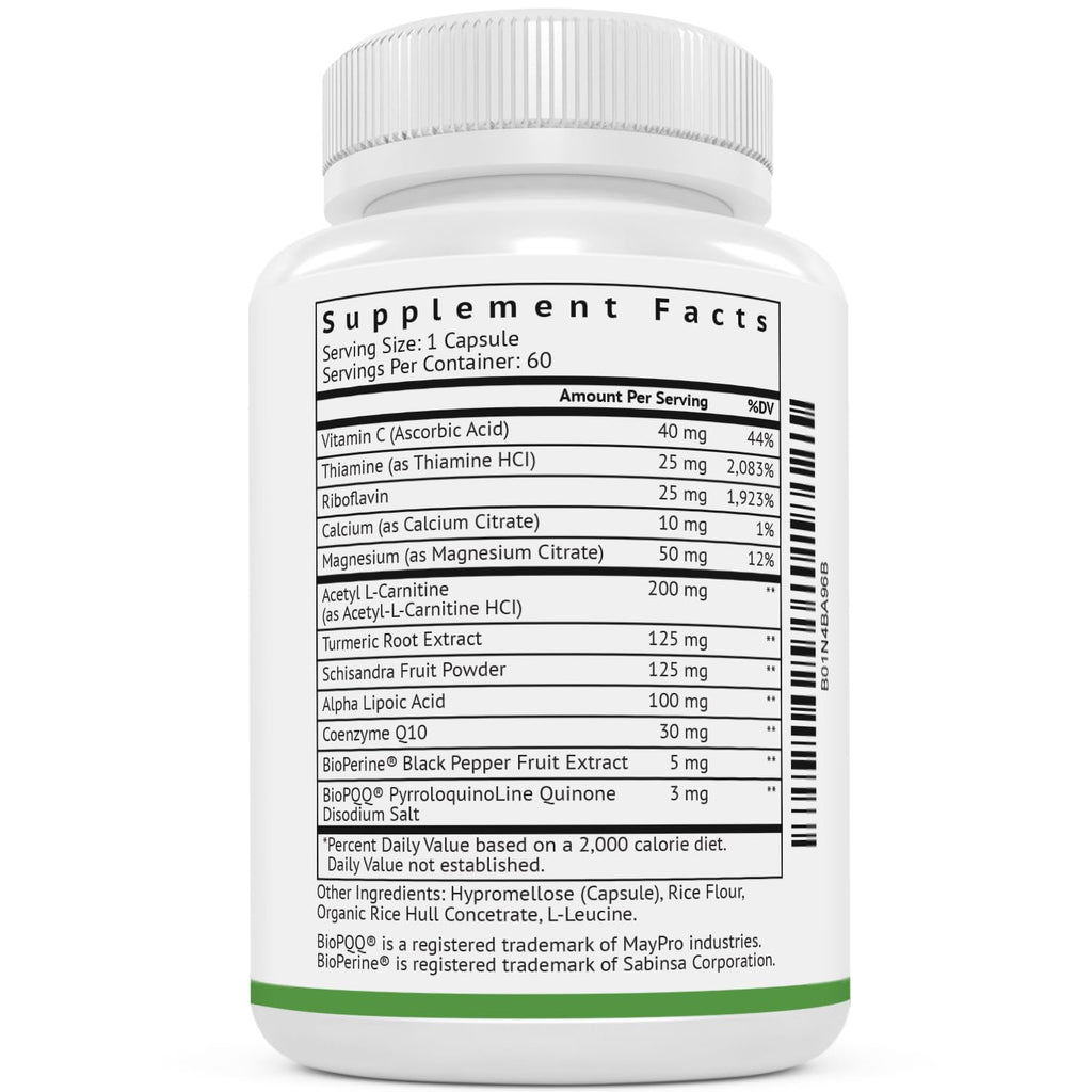 VitaMonk MitoTrax Mitochondrial Supplements - 60 Capsules | Advanced PPQ Formula