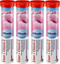 Mivolis Iron + Vitamin C Effervescent Tablets - 4 Packs x 20 Tablets | Germany