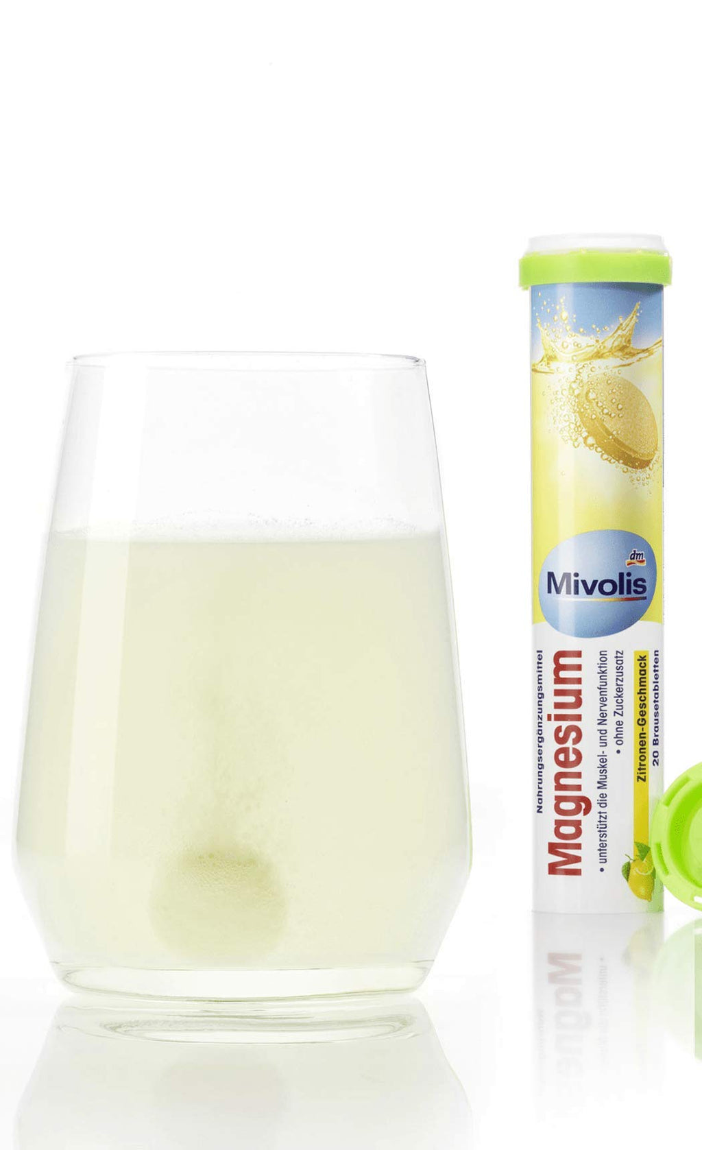 Mivolis Magnesium Effervescent Tablets - Dietary Supplements 4 Packs x 20 pcs | Germany
