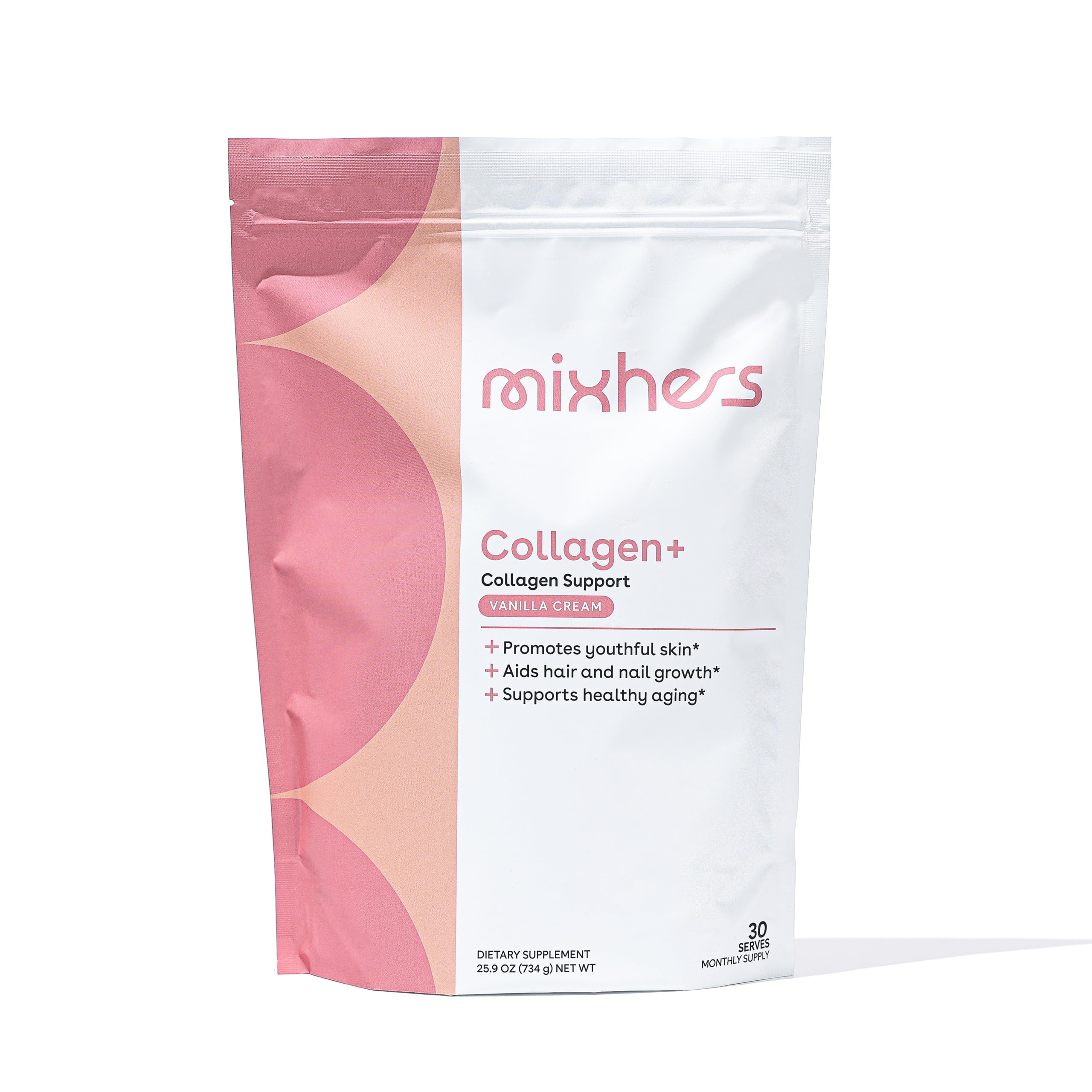 Mixhers Collagen Powder - Vanilla Cream, 30-Day Beauty Support