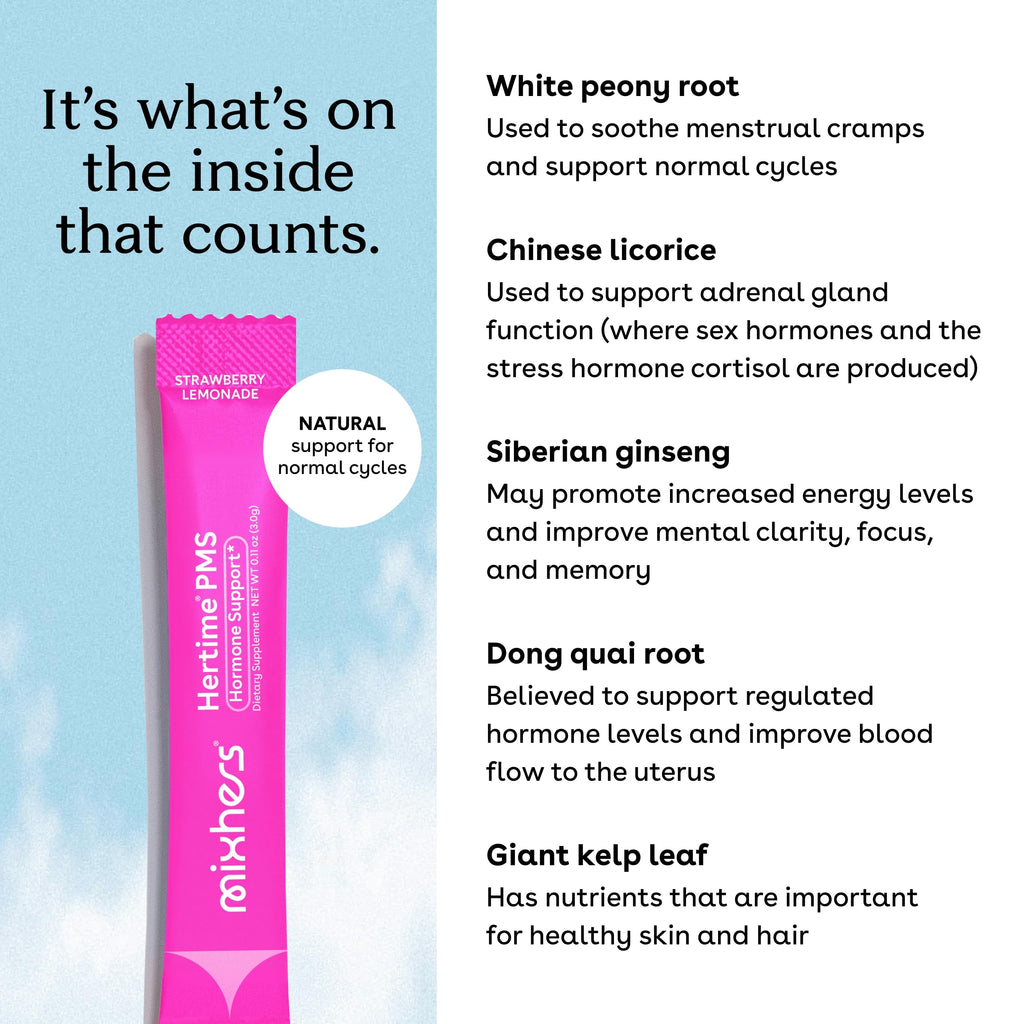 MIXHERS Hertime PMS – Hormonal Health & Menstrual Support (Sugar-Free)