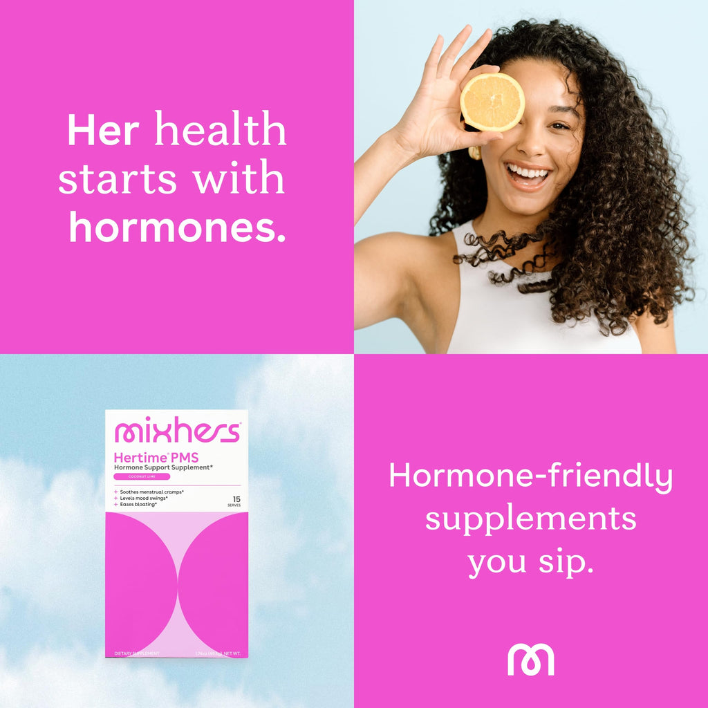 MIXHERS Hertime PMS - Hormonal Health & Menstrual Wellness (Sugar-Free, 15 Packets)