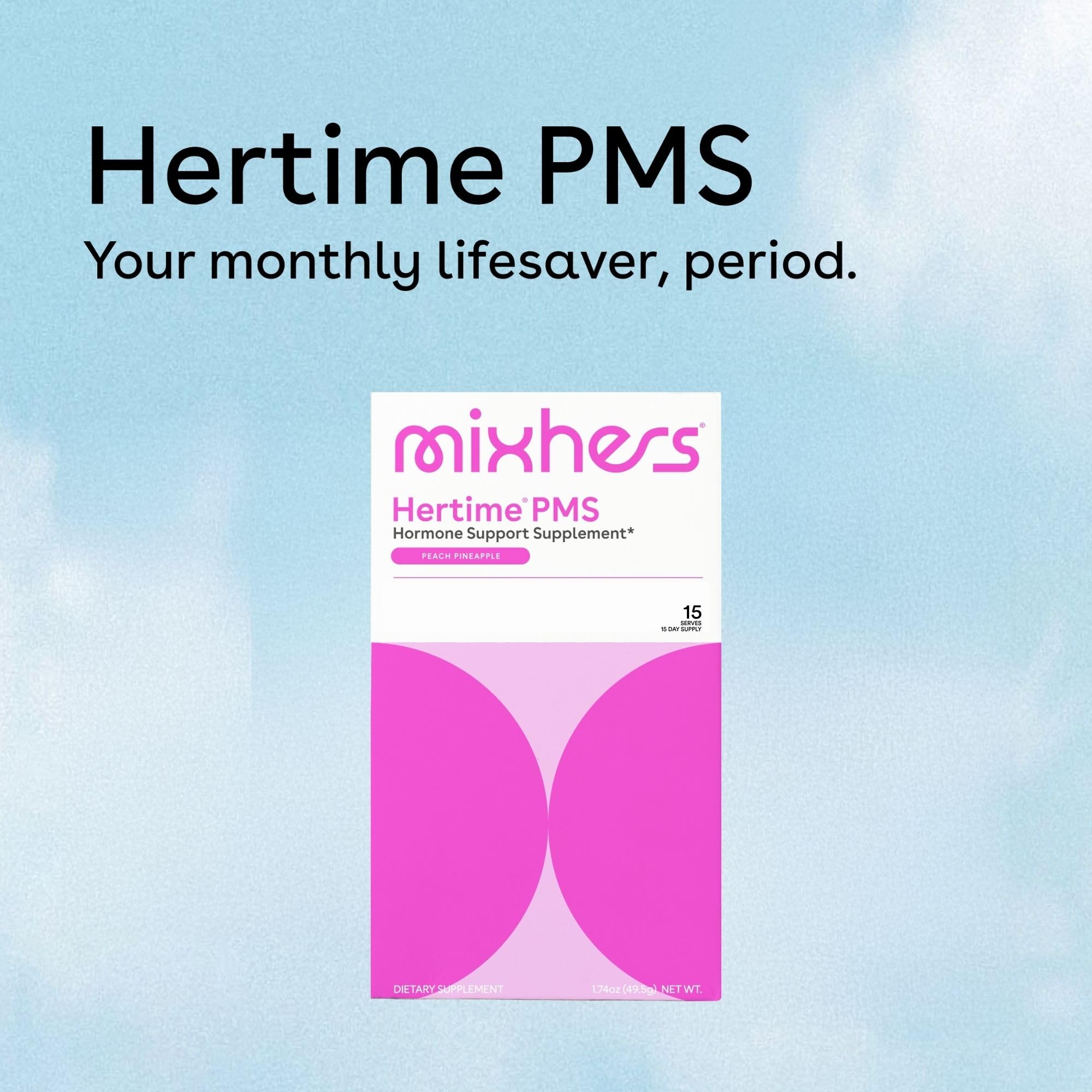 Mixhers Hertime PMS+ | Hormonal Health & Menstrual Comfort • Sugar-Free