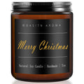 MOASITN Merry Christmas Scented Candles for Home|Cardamom,Cinnamon,Orange Scented Natural Soy Candle|Women,Men Jar Candel for Christmas,Winter,Relaxing|Longlasting Aromatherapy Candle|7oz