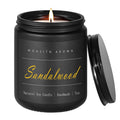 MOASITN Sandalwood Scented Soy Candle 7oz | Leather & Amber | Handmade Aromatherapy Gift