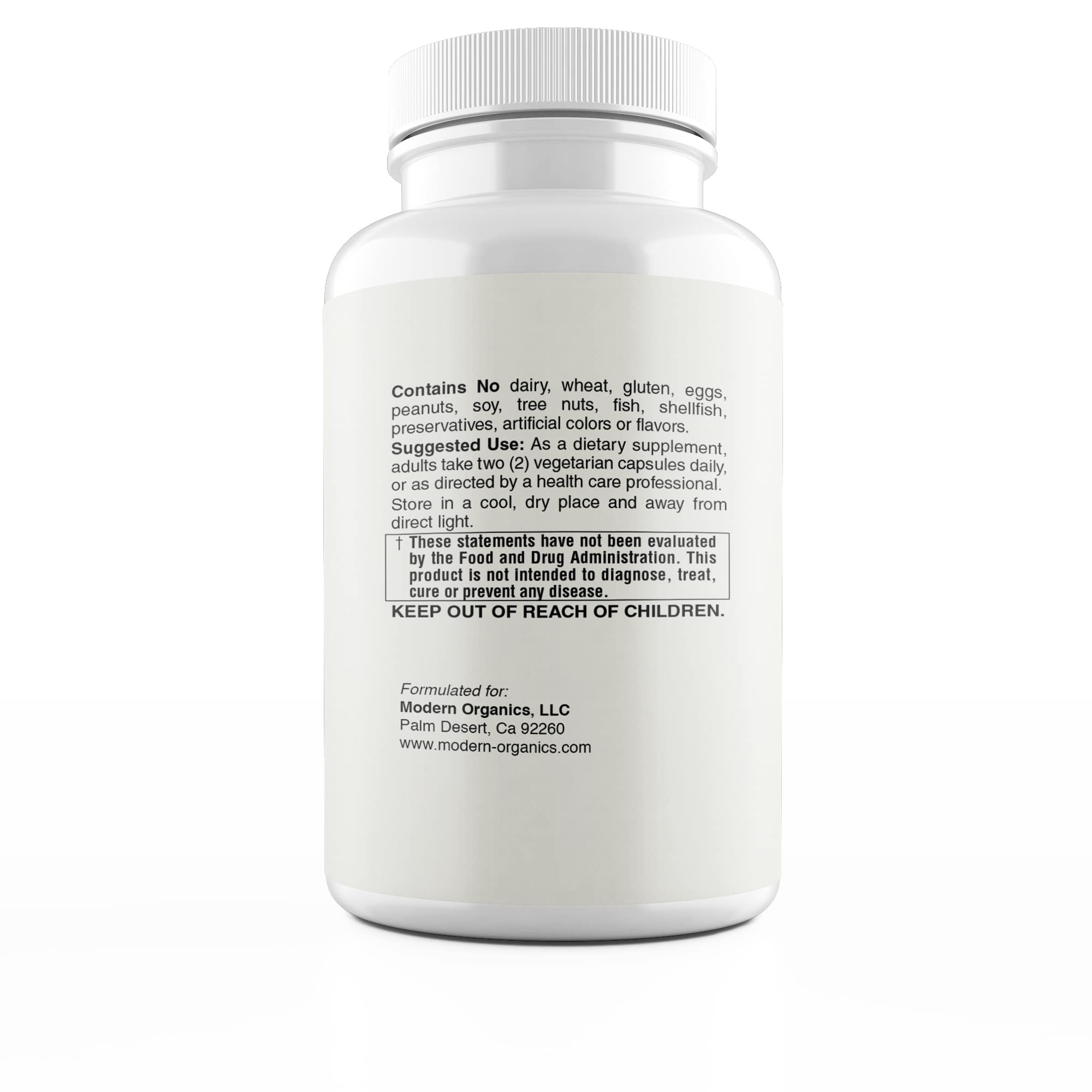Modern Organics Vitamin C 500mg | Whole Food Acerola Vitamin C + 23 Organic Fruits | 60 Vegan Capsules
