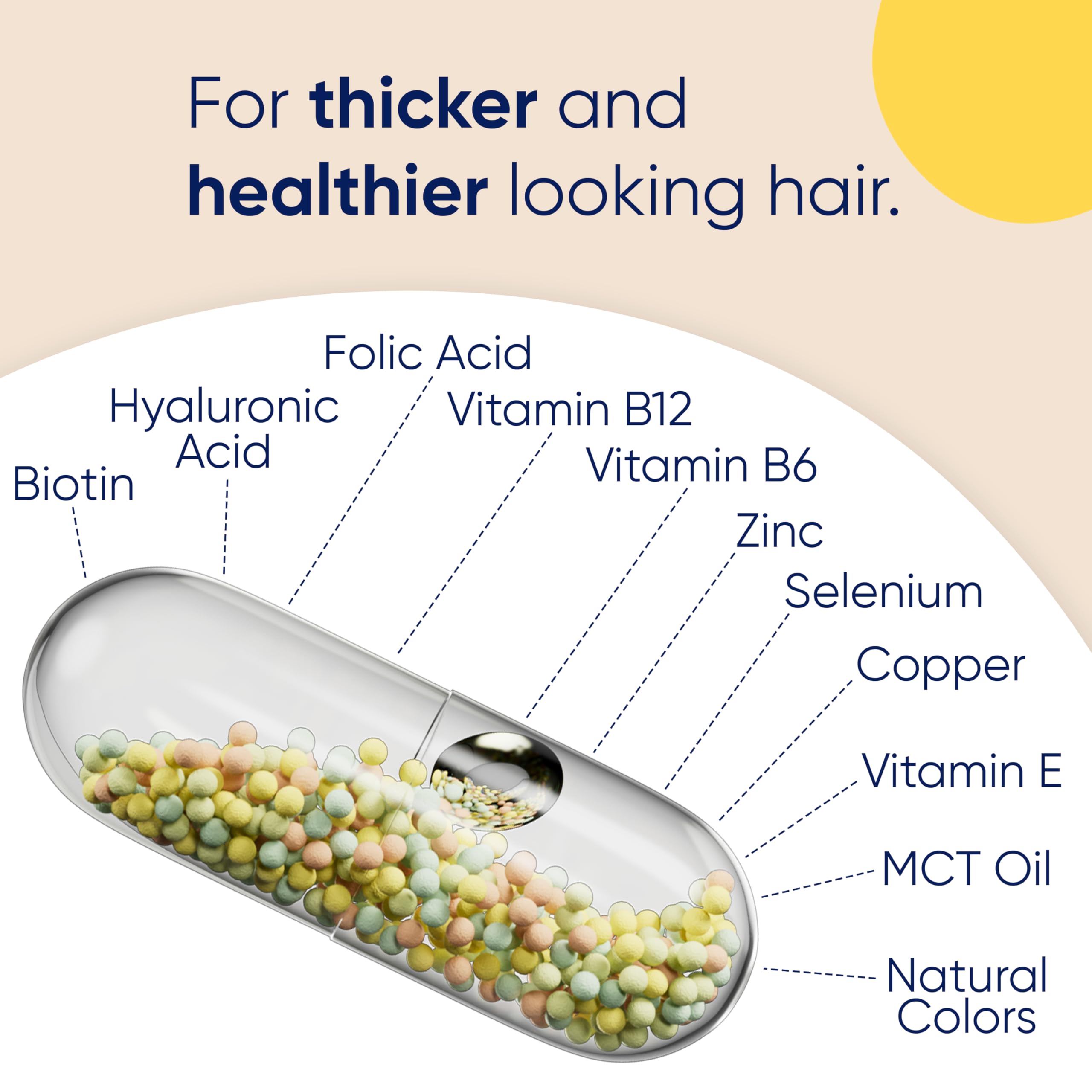 Moerie Hair Growth Supplement for Women & Men | Biotin, Q10 & Minerals