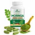 MOGO Moringa Capsules 180 Ct - Organic Moringa Powder | Energy, Immunity, Gut & Joints | Made in USA