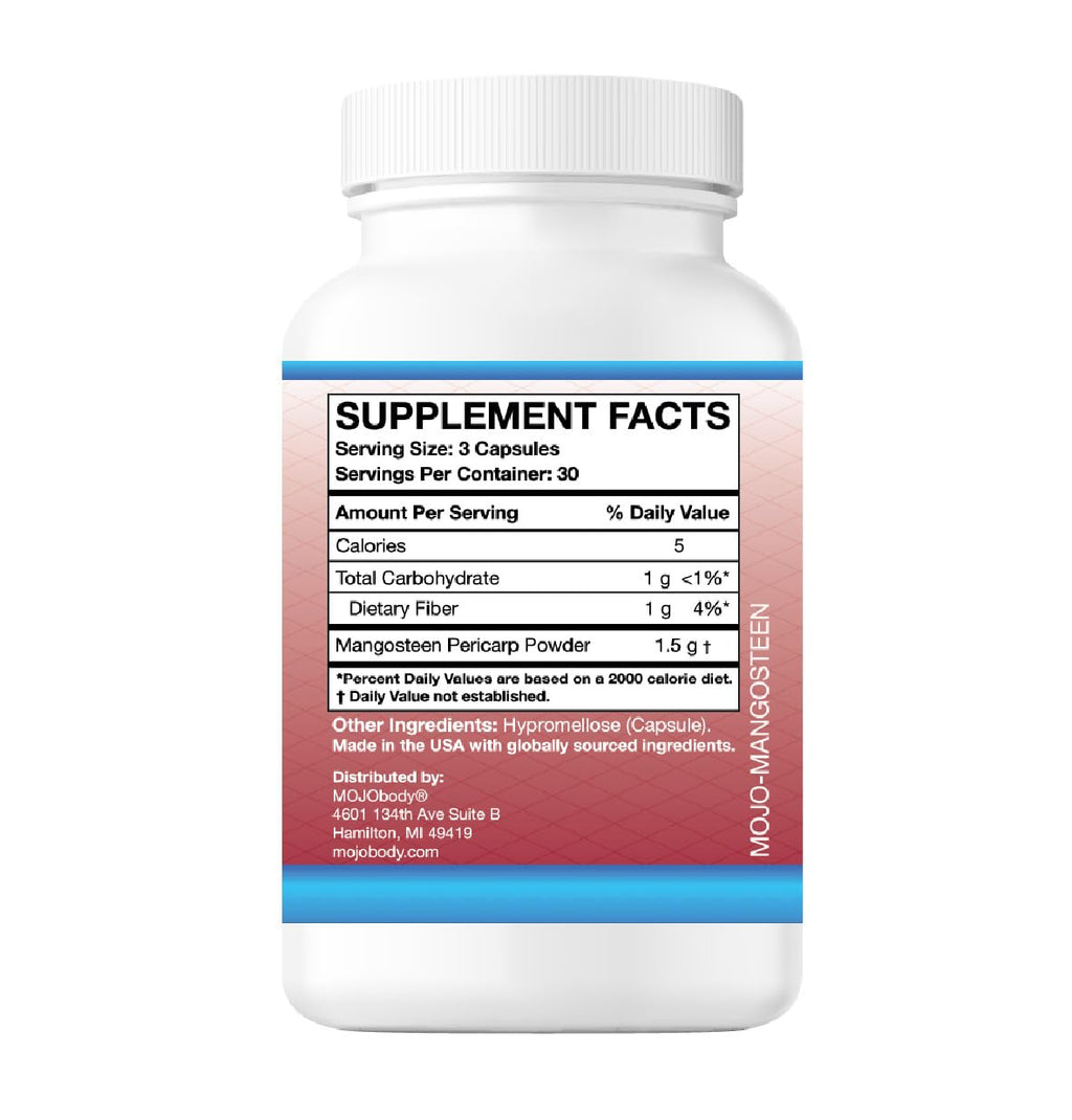 MOJObody Mangosteen Pericarp Capsules 2PK – Freeze-Dried, 90 Veggie Capsules, Xanthone Rich