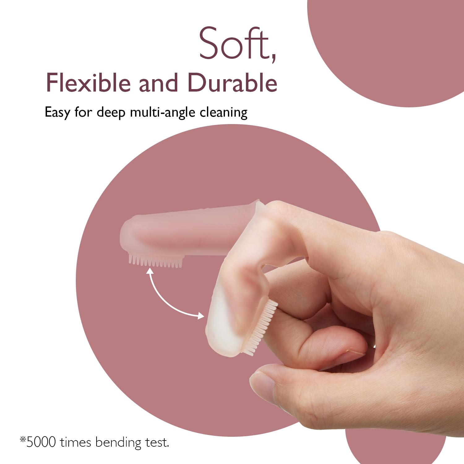 Momcozy Silicone Finger Toothbrush for Baby – 2 Pack Teething & Training