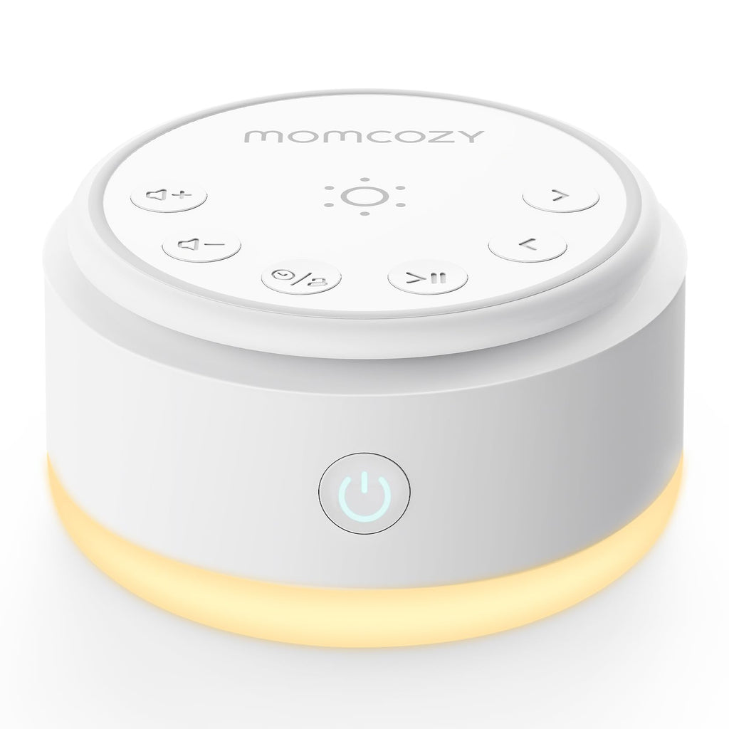 Momcozy Sound Machine for Baby - 20 Soothing Sounds & Touch Warm Light | Portable White Noise for Sleep, Travel, Nursery