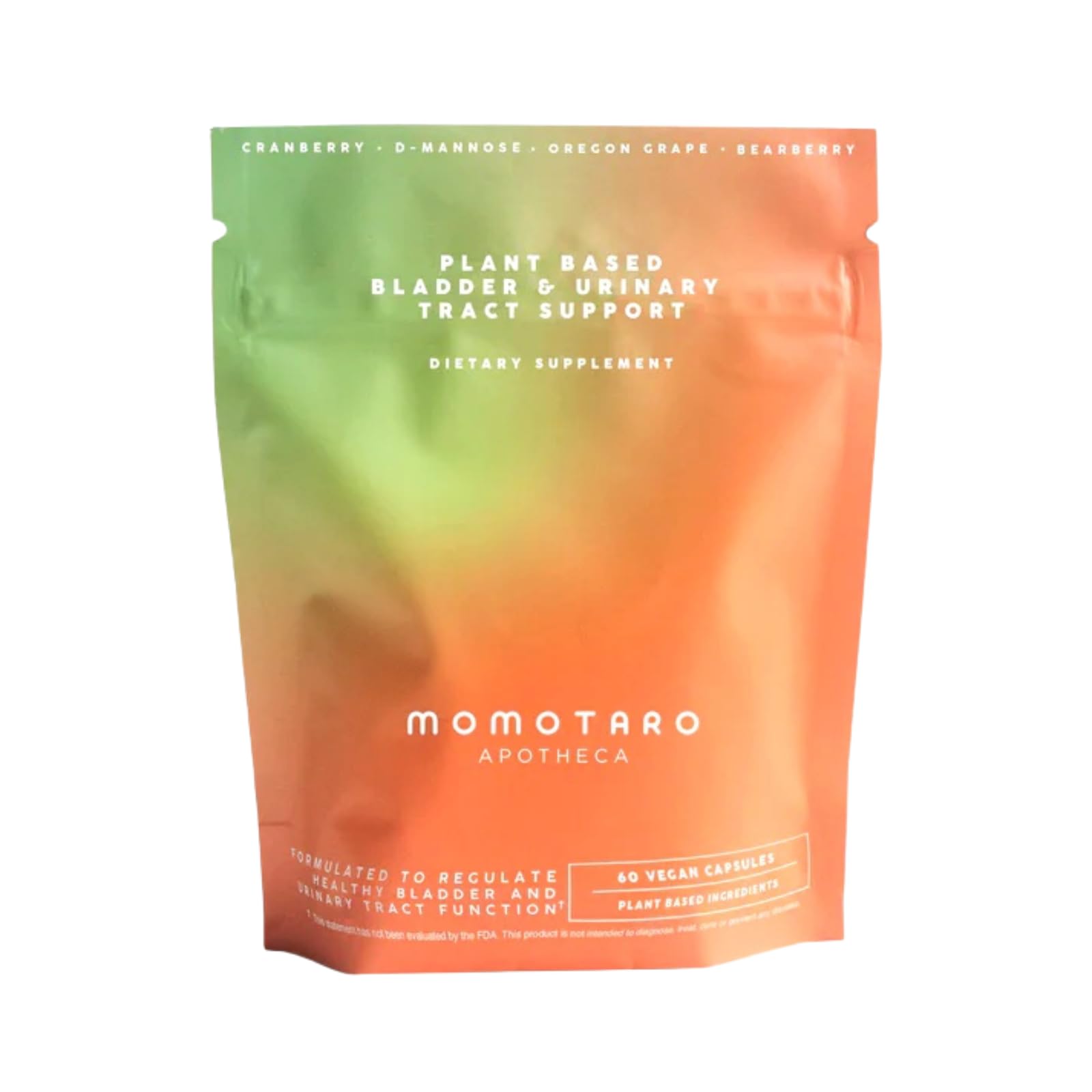MOMOTARO APOTHECA Urinary Health Supplement – Cranberry & D-Mannose | Vaginal & Bladder Support, Vegan, 60 Capsules