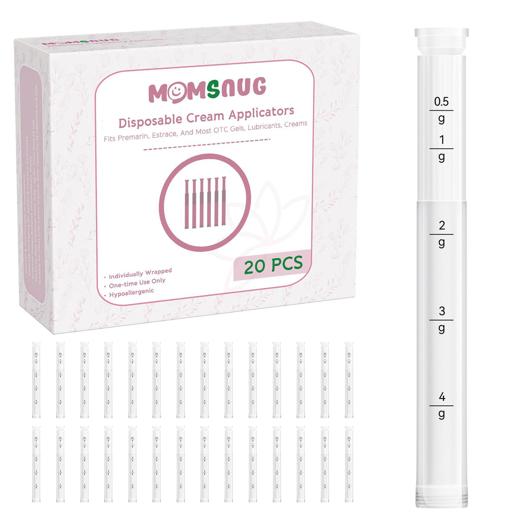 Momsnug Disposable Vaginal Gel Applicators with Dosage Markings – 20 Pack