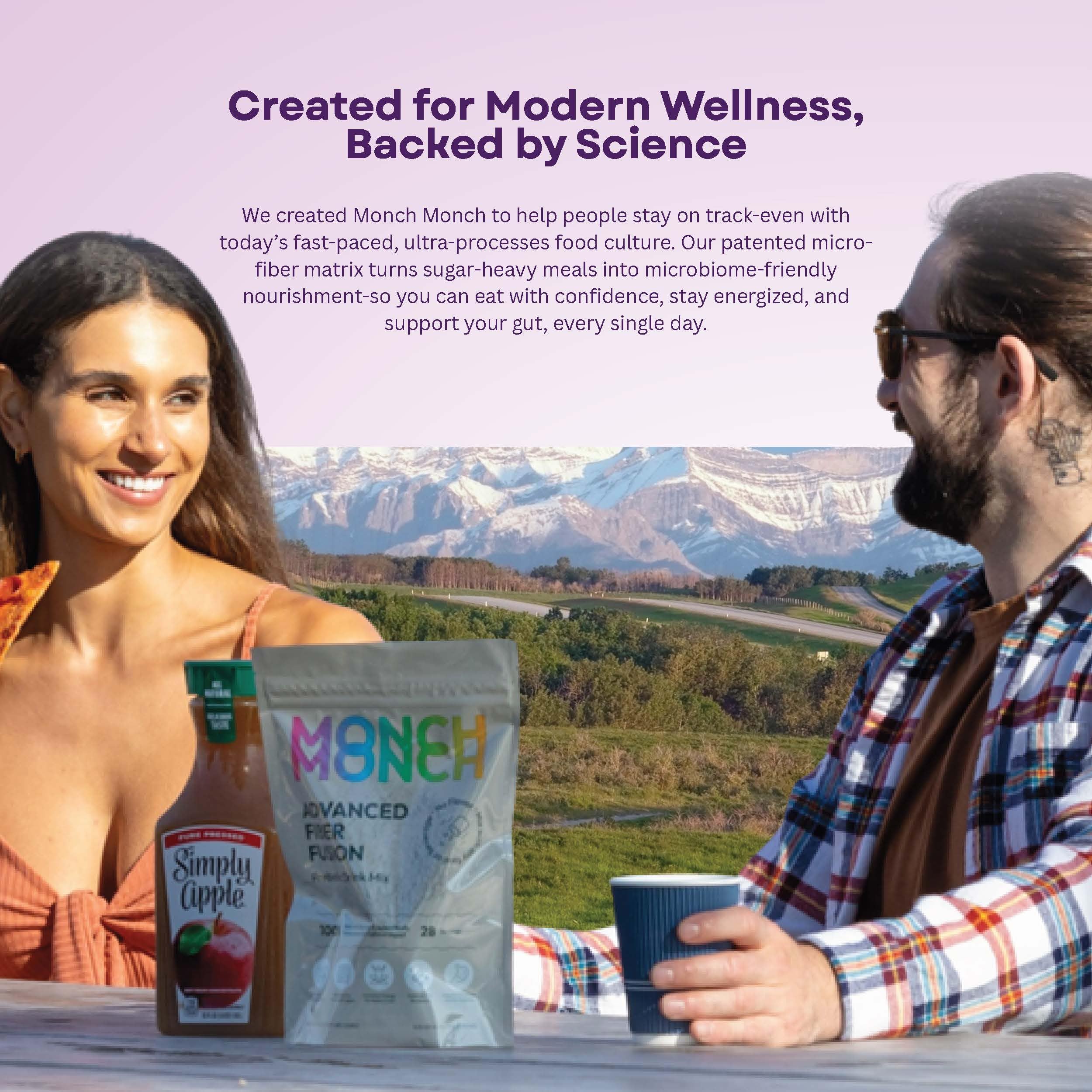 Monch Monch Prebiotic Fiber Powder Unflavored — Calorie-Absorbing Soluble Fiber for Gut Health, Vegan & Sugar-Free (28 Ct)