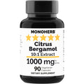 MONOHERB Citrus Bergamot Extract 1000 mg - 90 Vegetarian Capsules | Extra Strength 10X