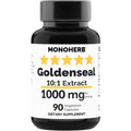 MONOHERB Goldenseal Extract 1000 mg - 90 Vegetarian Capsules | Extra Strength 10X