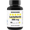 MONOHERB Lactoferrin 300 mg – 90 Vegetarian Capsules – Made in USA