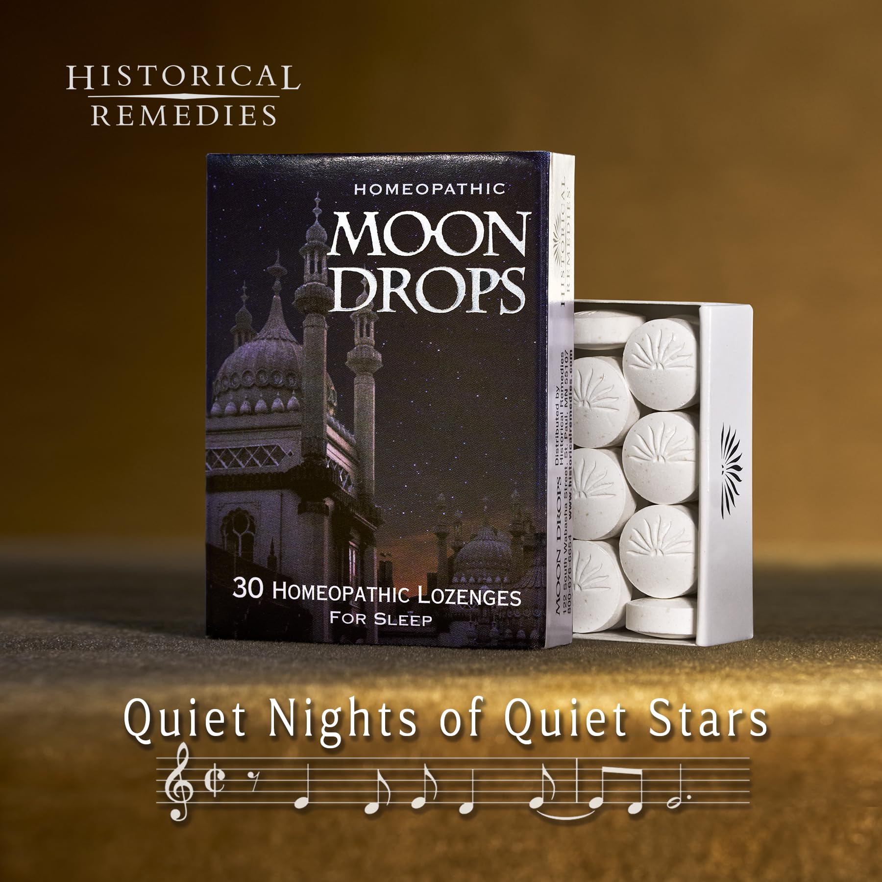 Moon Drops Sleep Aid Lozenges (3 Pack) – Homeopathic Vanilla, Coffea Cruda 12X, Vegan & Gluten-Free