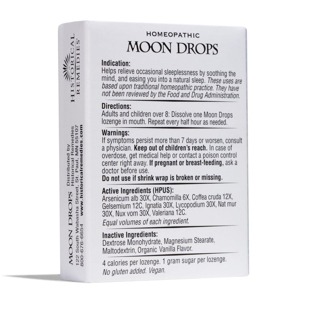 Moon Drops Sleep Aid Lozenges (3 Pack) – Homeopathic Vanilla, Coffea Cruda 12X, Vegan & Gluten-Free