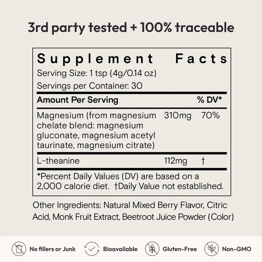 Moon Juice Magnesi-Om Magnesium Powder with L-Theanine – Rest, Relaxation & Regularity | Vegan, Non-GMO, Sugar-Free
