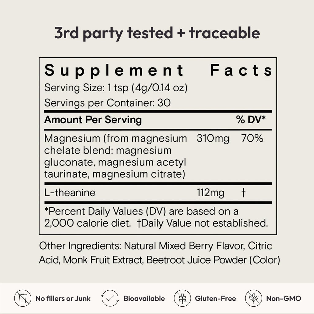 Moon Juice Magnesi-Om Magnesium Powder with L-Theanine – Rest, Relaxation & Regularity | Vegan, Non-GMO, Sugar-Free