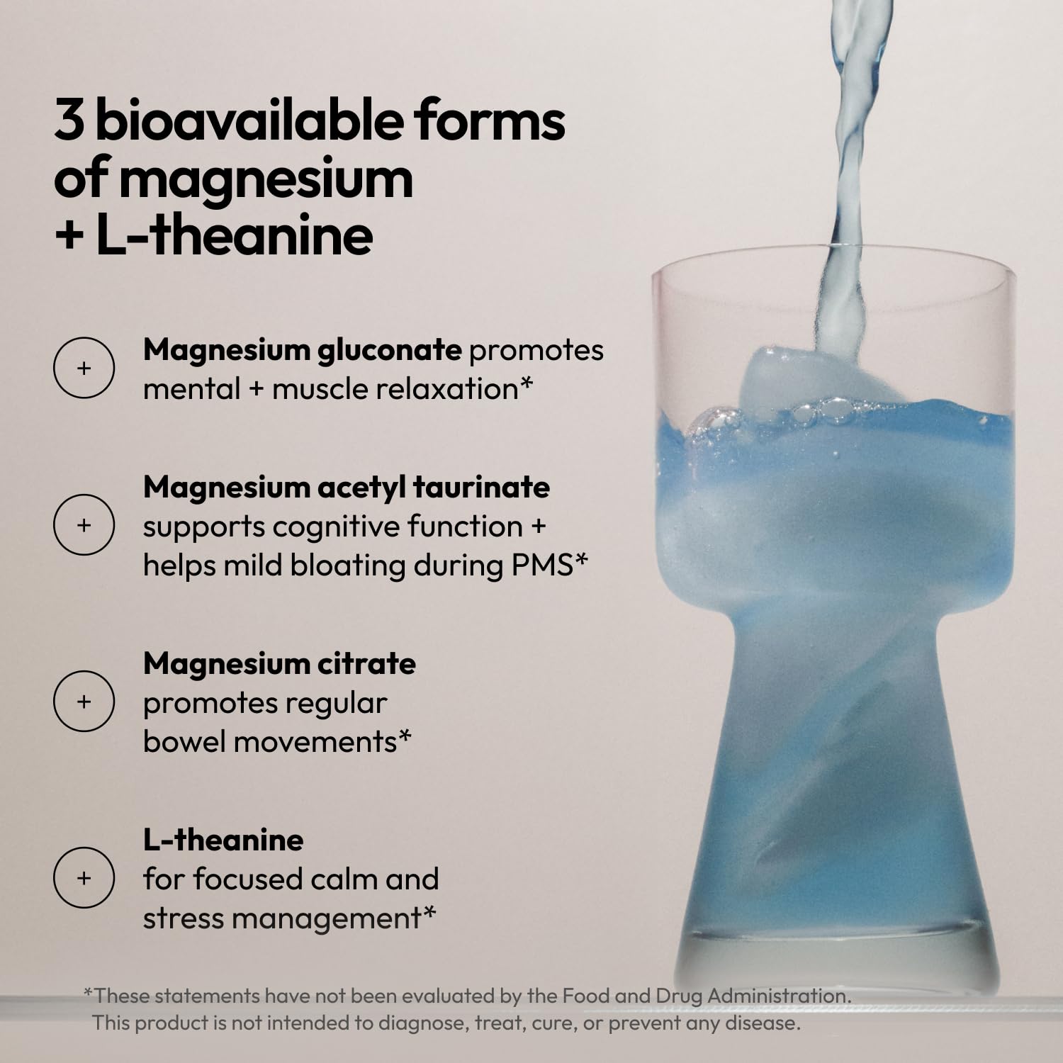 Moon Juice Magnesi-Om Magnesium Powder – Chelated Magnesium + L-Theanine for Rest, Relaxation & Regularity – Vegan & Non-GMO – Blue Lemon, 4.2 oz