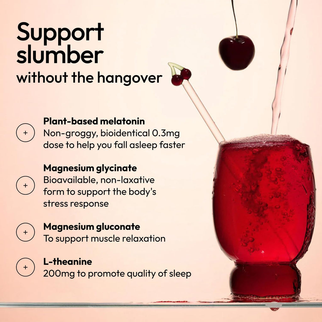 Moon Juice Sleepy Magnesi-Om – Magnesium Sleep Support with L-Theanine & Plant-Based Melatonin (Cherry, 35 Servings)