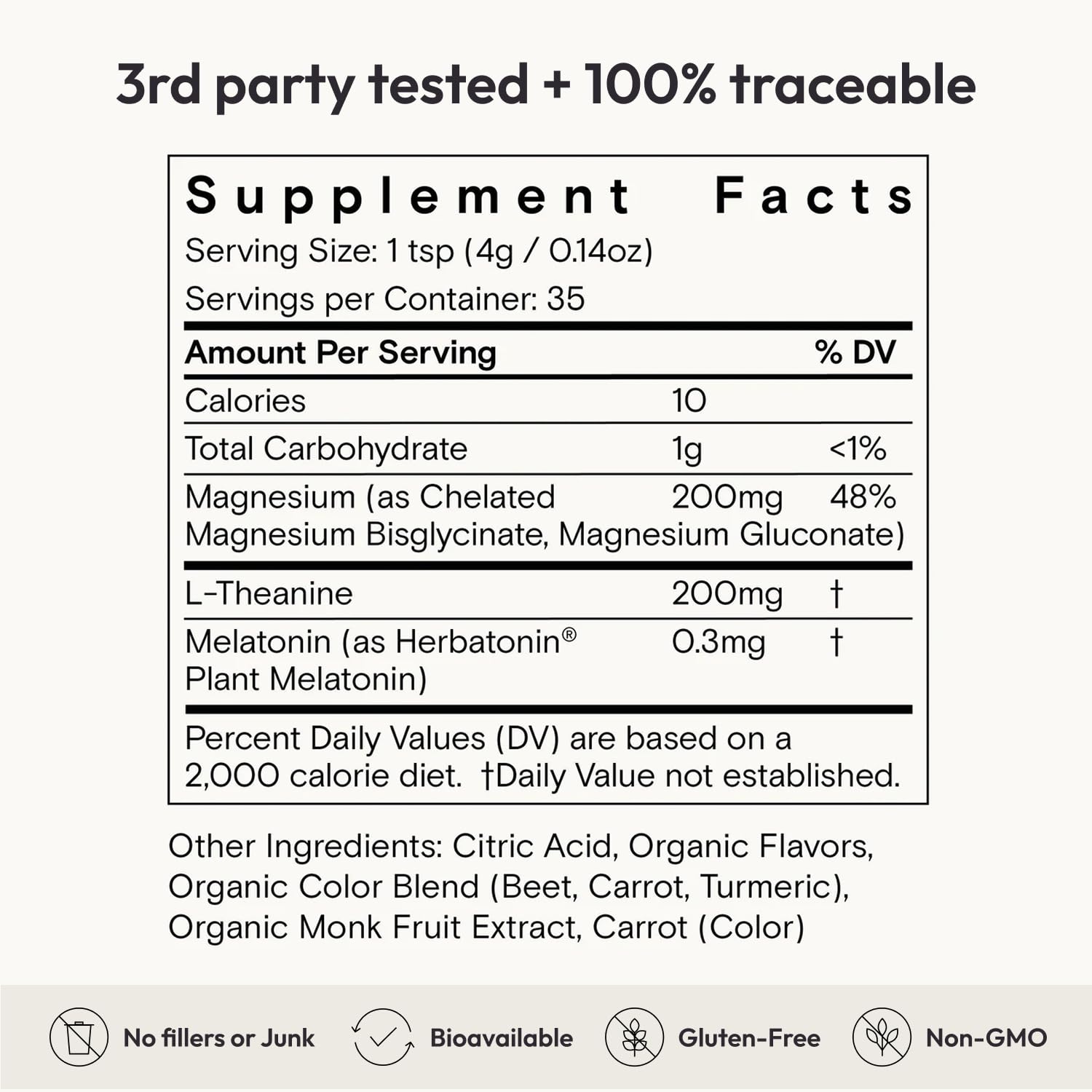 Moon Juice Sleepy Magnesi-Om – Magnesium Sleep Support with L-Theanine & Plant-Based Melatonin (Cherry, 35 Servings)