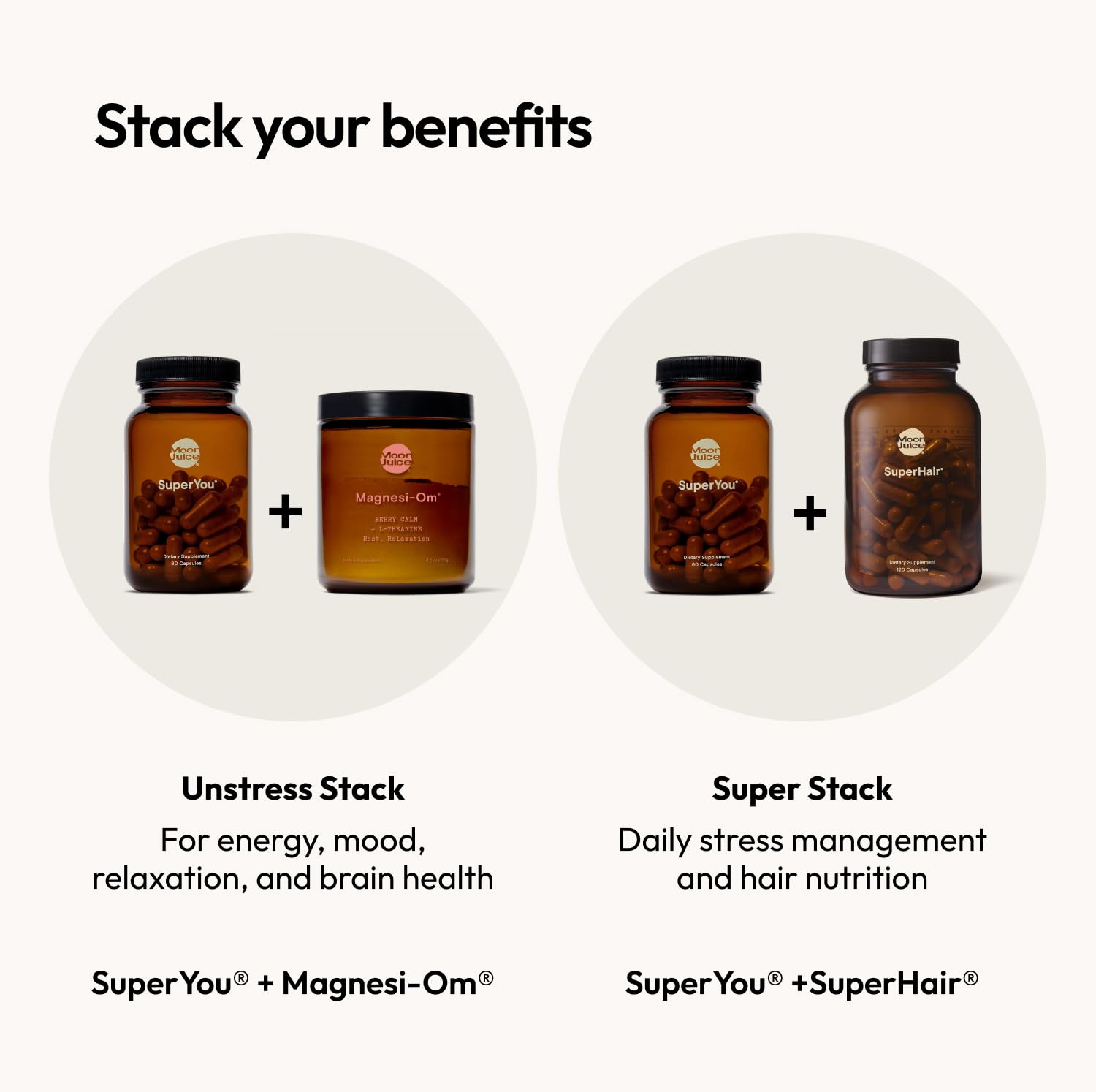 Moon Juice SuperYou Ashwagandha with Rhodiola & Shatavari – Cortisol Support, Energy & Mood (60 capsules)