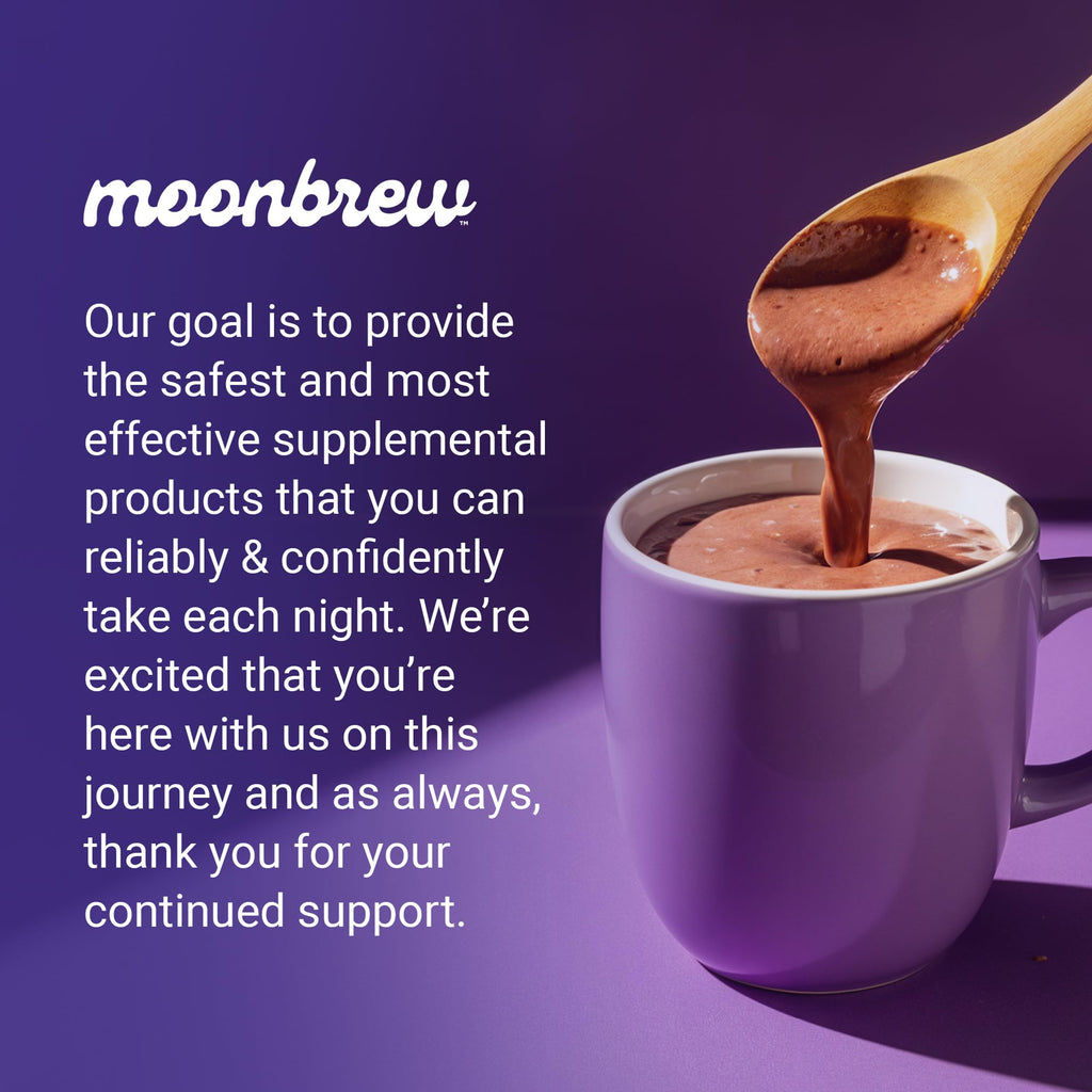 MoonBrew Nighttime Magnesium Coconut Chocolate Sleep Drink Mix – Melatonin-Free