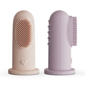 Moonkie Baby Finger Toothbrush Kit – Gentle Oral Cleaner for 3+ Months (2 Pcs, Blush/Pale Mauve)