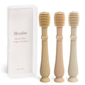Moonkie Baby Tongue Cleaner – 3-Piece Newborn Kit (Croissant/Apricot/Sand)