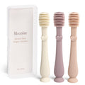 Moonkie Baby Tongue Cleaner 3-Pack – Silicone Oral Care Kit (Blush, Pale Mauve, Ivory)