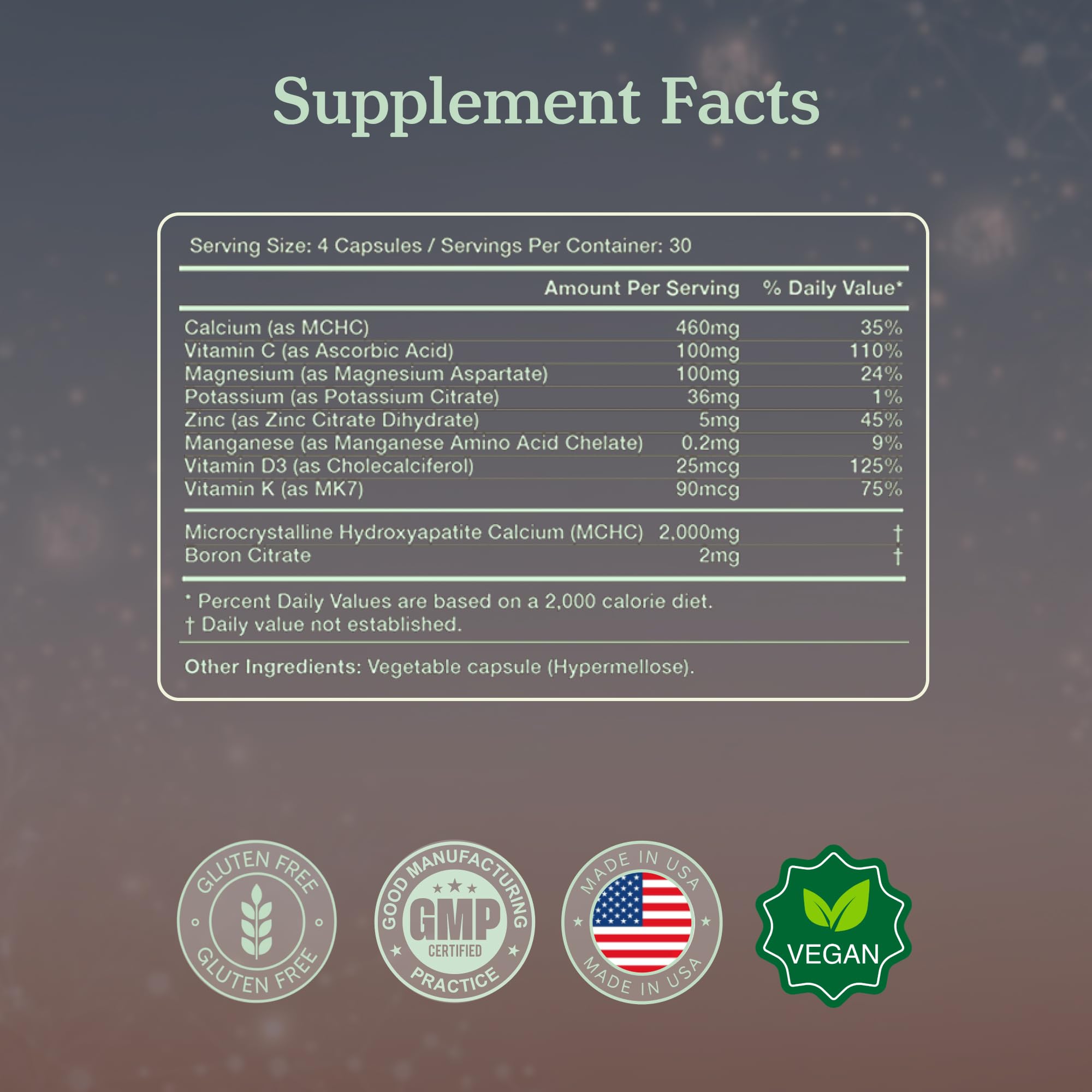More. Longevity Calcium & Bone Health Supplement – D3, K2 MK7