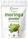 Organic Moringa Oleifera Leaf Powder - 2 lbs | India Grown, Antioxidants & Immune Vitamins | Vegan